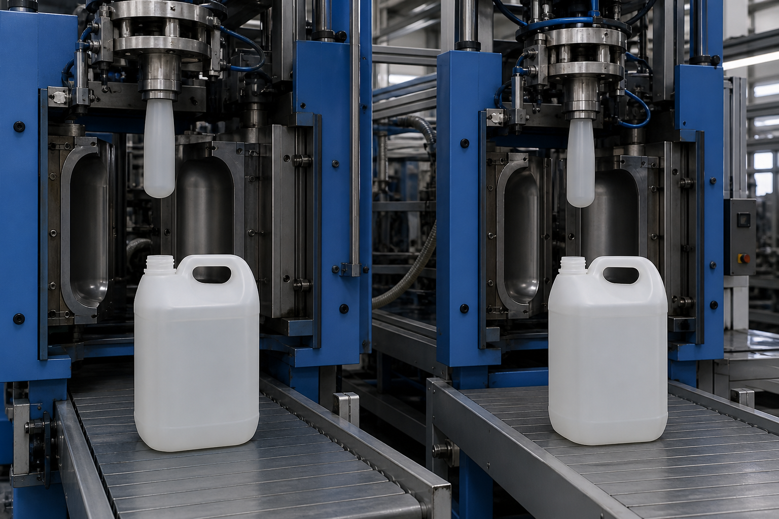 최신 회사 블로그 Single-Station vs Double-Station Blow Molding Machines: What Is the Difference?